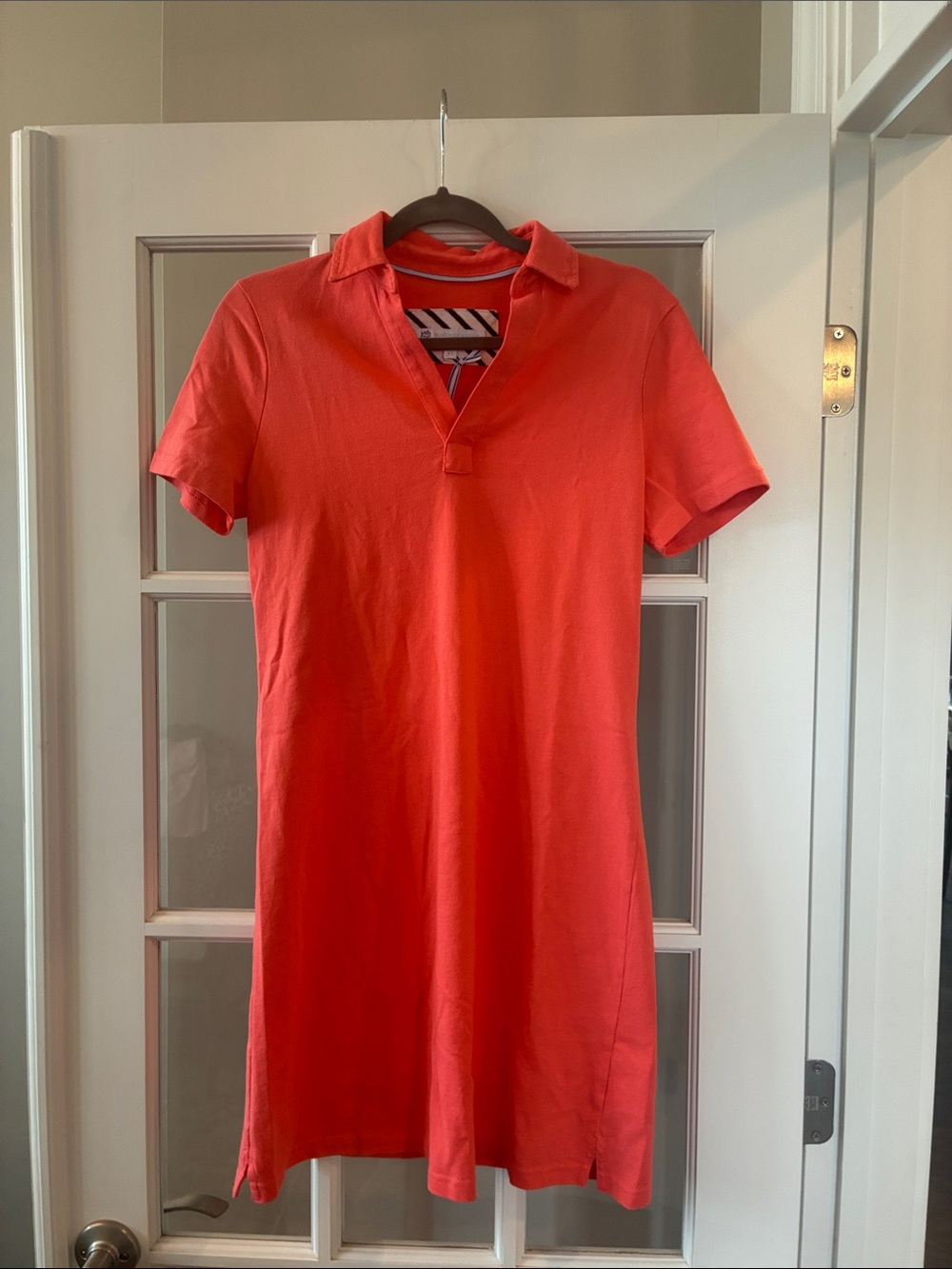 Southern Tide Bright Coral Short Sleeve Polo Dress
